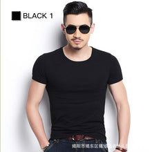 Load image into Gallery viewer, Men Tshirt Spandex Fitness Gym Clothing Man Tops Tees T Shirt For Male Solid Color Tshirts multi Colors T-Shirt XS-XXL