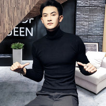 Load image into Gallery viewer, 2019 Winter New Men's Turtleneck Sweaters Black Sexy Brand Knitted Pullovers Men Solid Color Casual Male Sweater Autumn Knitwear
