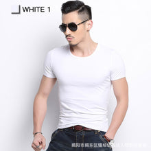 Load image into Gallery viewer, Men Tshirt Spandex Fitness Gym Clothing Man Tops Tees T Shirt For Male Solid Color Tshirts multi Colors T-Shirt XS-XXL
