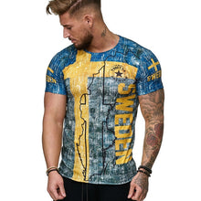 Load image into Gallery viewer, 2019 Summer Russian flag men's casual fashion T-shirt round neck cool and lightweight man's T-shirt Free shipping
